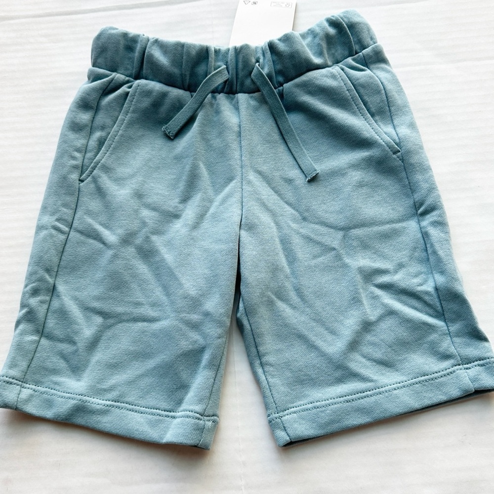 Organic Cotton New Sweat Shorts in Light Dusty Blue NWT - Picture 2 of 11